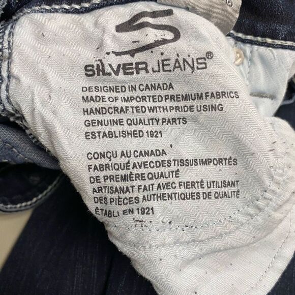 SILVER JEANS Aiko Bootcut Women’s Size 31/35 Distressed Dark Wash READ DESCRIPTI - Picture 6 of 11